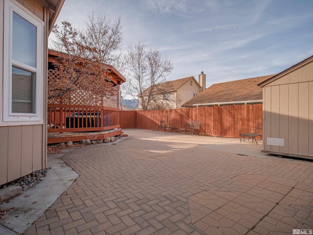 view of patio / terrace featuring a fenced backyard