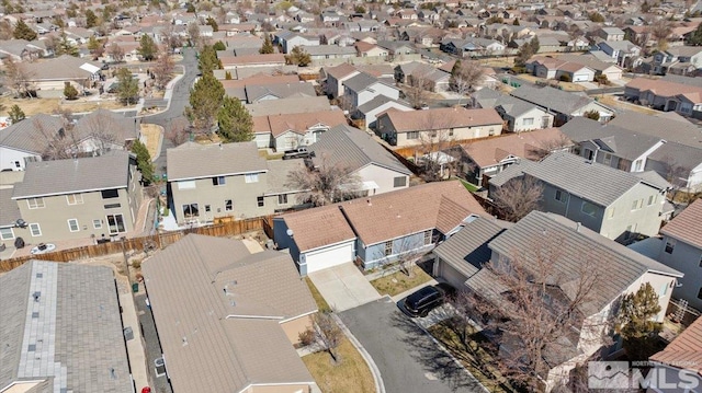 aerial view featuring a residential view