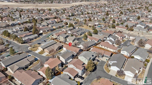 drone / aerial view featuring a residential view