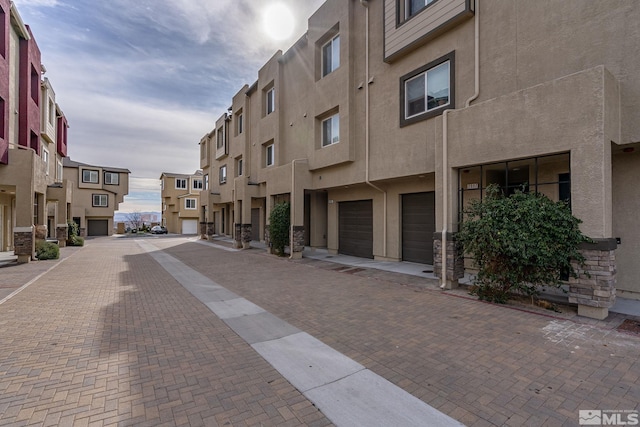 view of street featuring a residential view