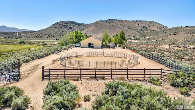 property view of mountains with a rural view