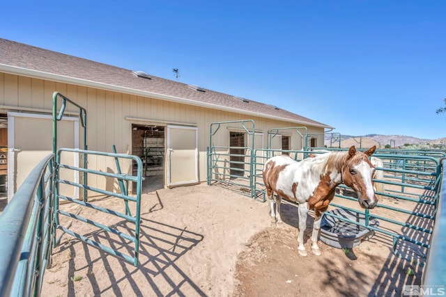 view of horse barn