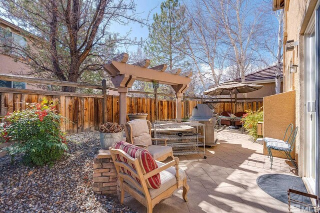 view of patio / terrace featuring a fenced backyard