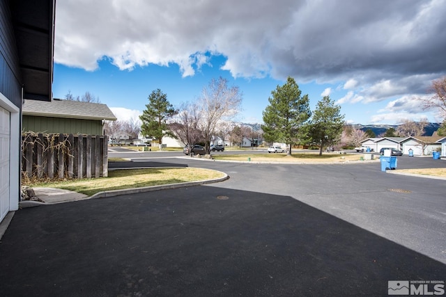 view of street with a residential view