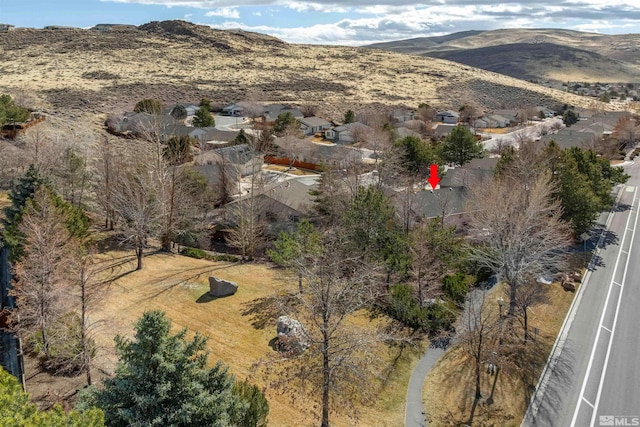 bird's eye view featuring a mountain view