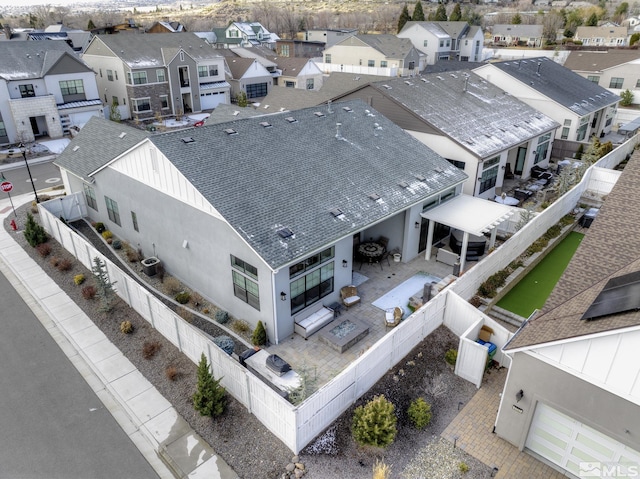 bird's eye view featuring a residential view