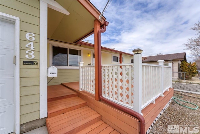 view of wooden terrace