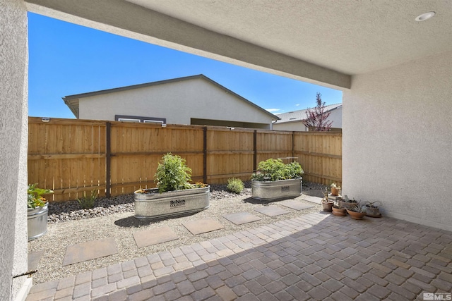 view of patio / terrace with a fenced backyard