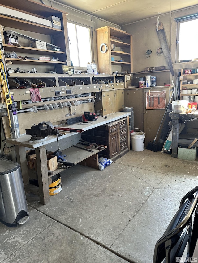 kitchen featuring open shelves