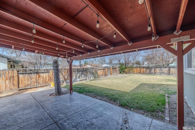 view of patio / terrace featuring a fenced backyard