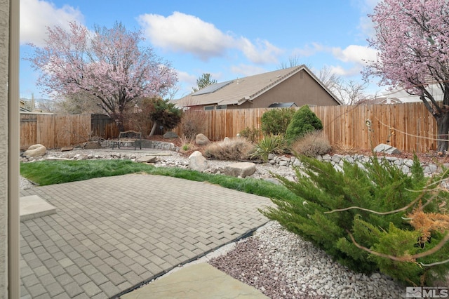 view of patio featuring a fenced backyard