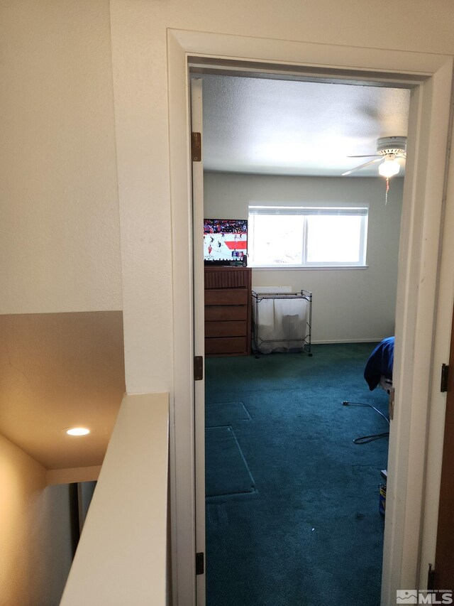 hallway featuring carpet