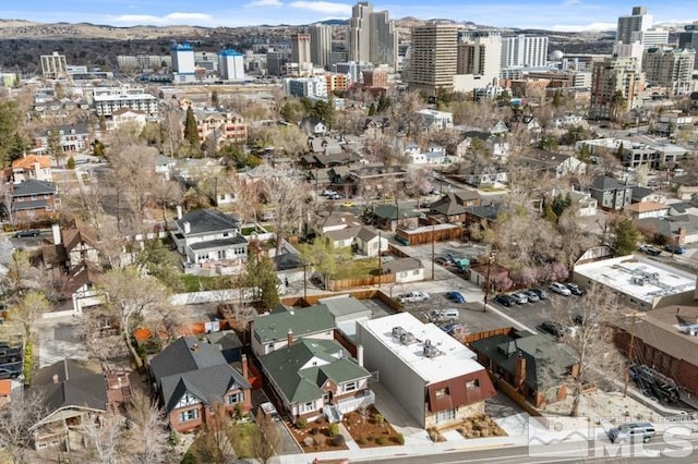 aerial view featuring a city view