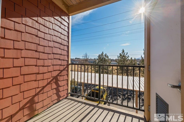 balcony featuring heating unit