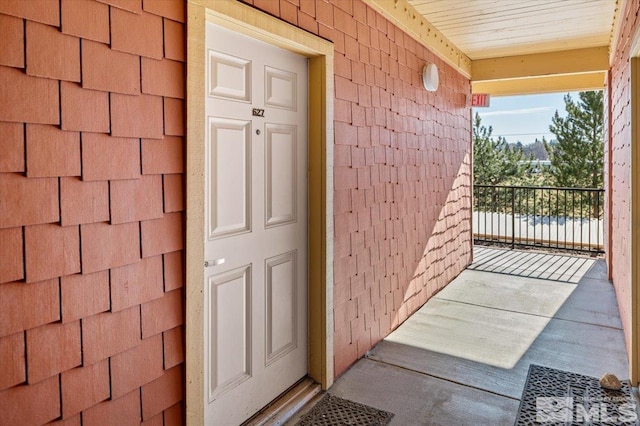 view of exterior entry