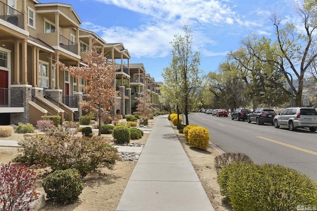 view of street featuring sidewalks