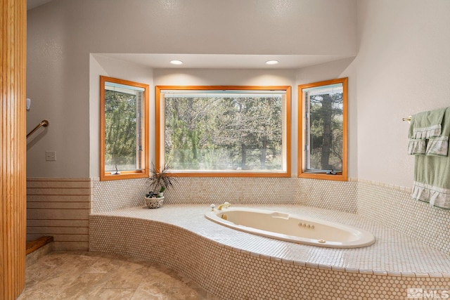 full bath featuring a garden tub