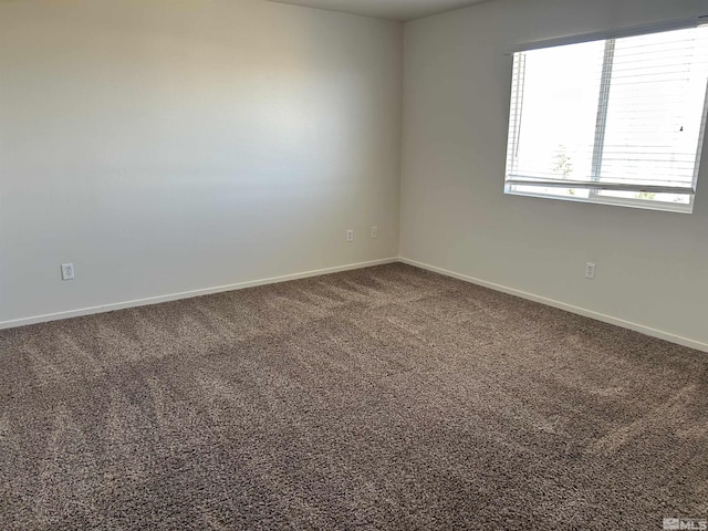 spare room with carpet flooring and baseboards