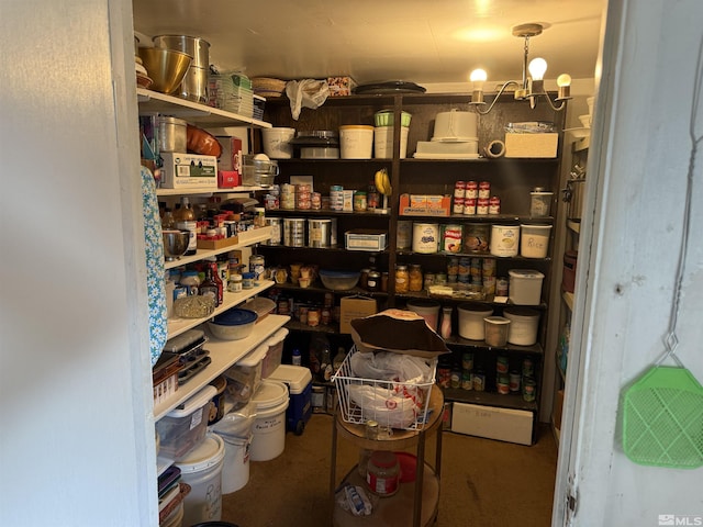 view of storage area