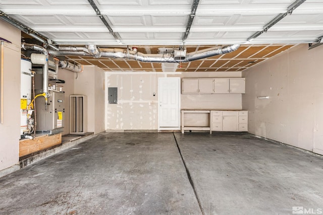 garage with electric panel