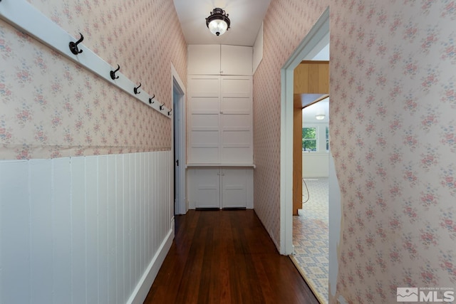 hall featuring wood-type flooring