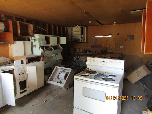 kitchen featuring electric range
