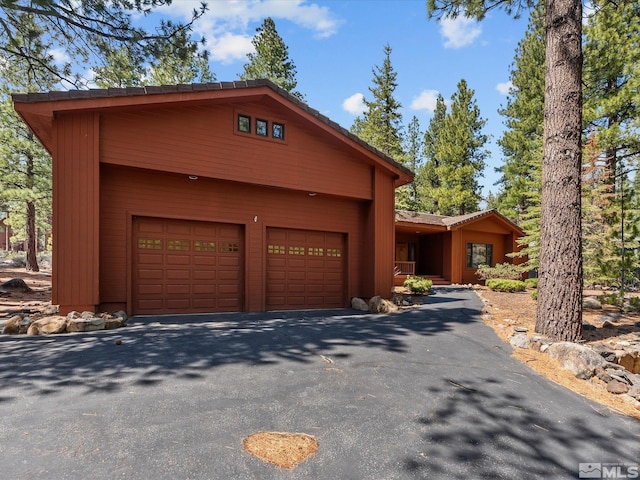 garage with driveway