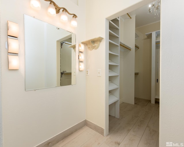view of walk in closet