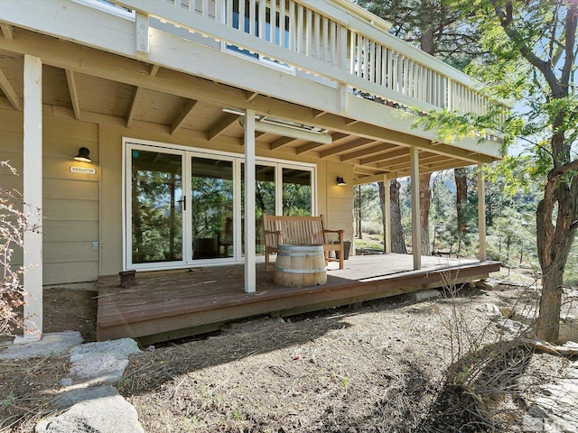 exterior space featuring a deck