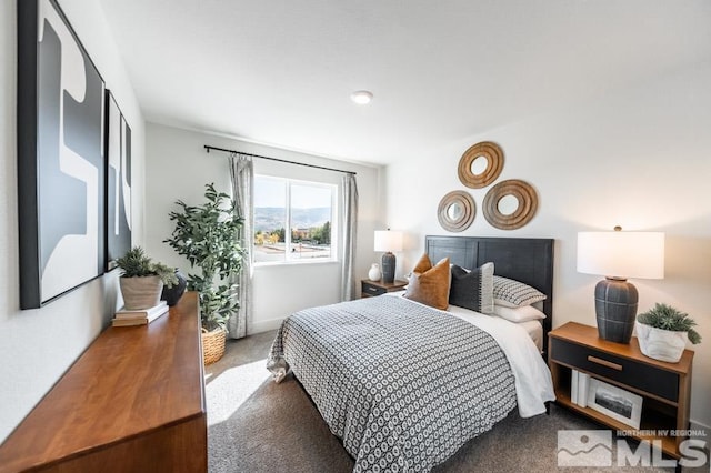 bedroom with carpet