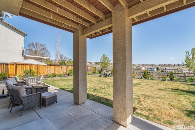 view of patio / terrace with a fenced backyard
