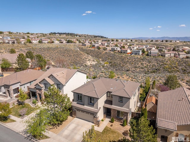 bird's eye view with a residential view