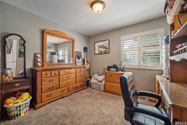 view of carpeted office