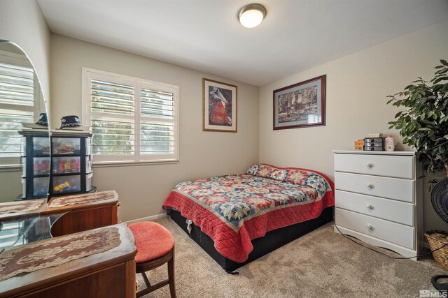 view of carpeted bedroom