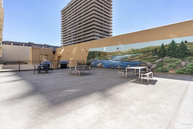 view of patio featuring area for grilling