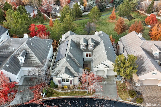 aerial perspective of suburban area