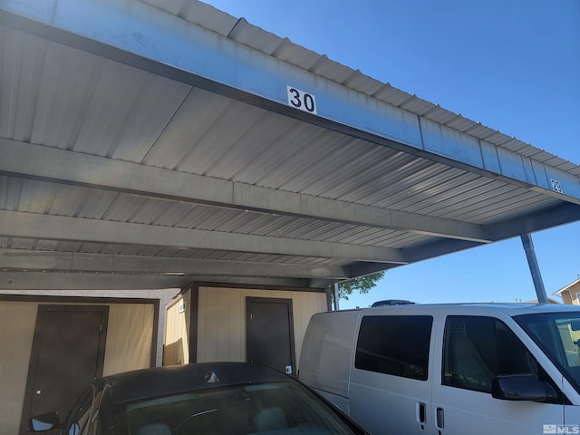view of parking / parking lot