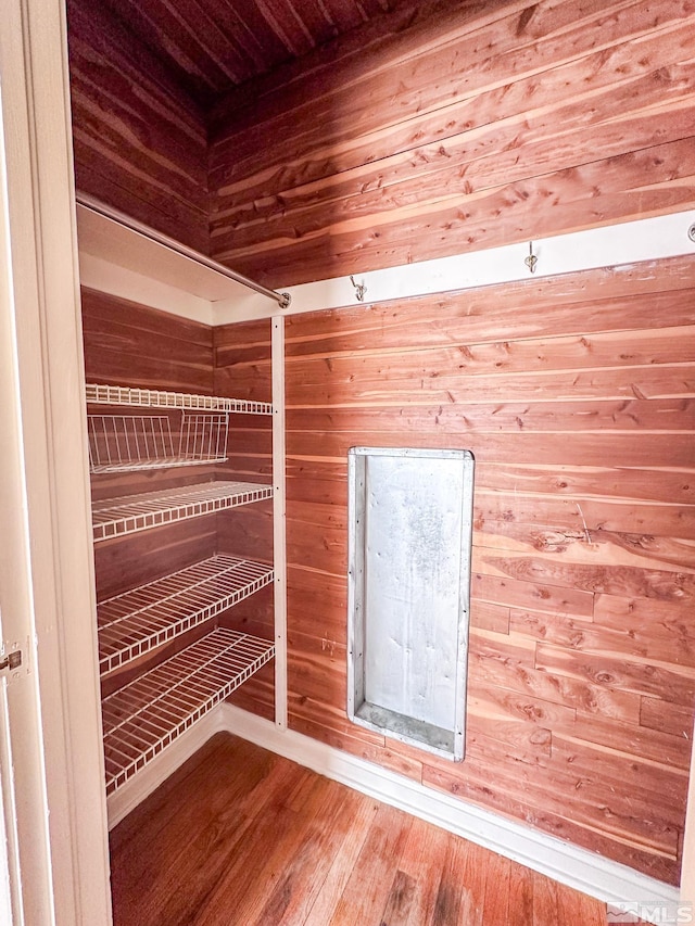 interior space featuring a relaxing sauna