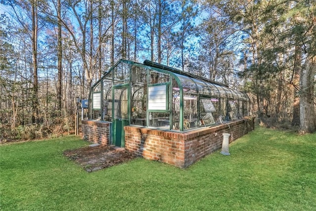 view of home's exterior featuring a lawn