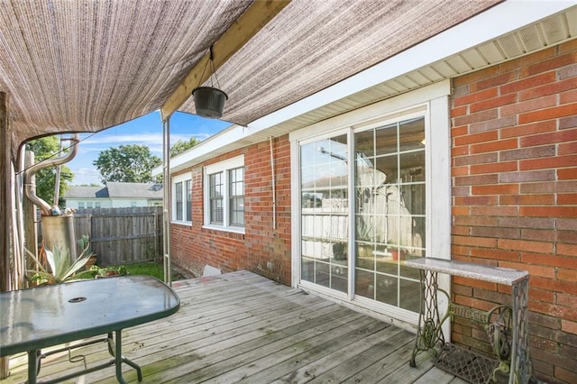 view of wooden deck