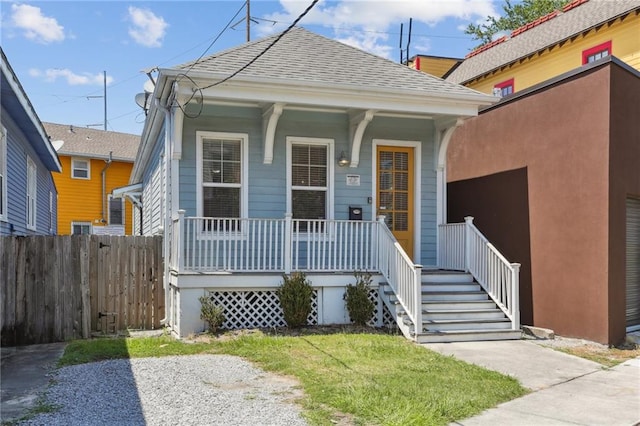 bungalow-style home featuring a porch