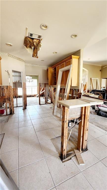 view of tiled dining room