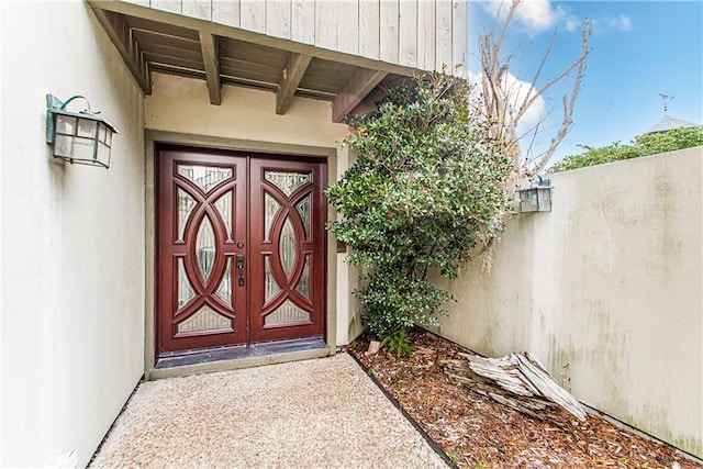 view of doorway to property