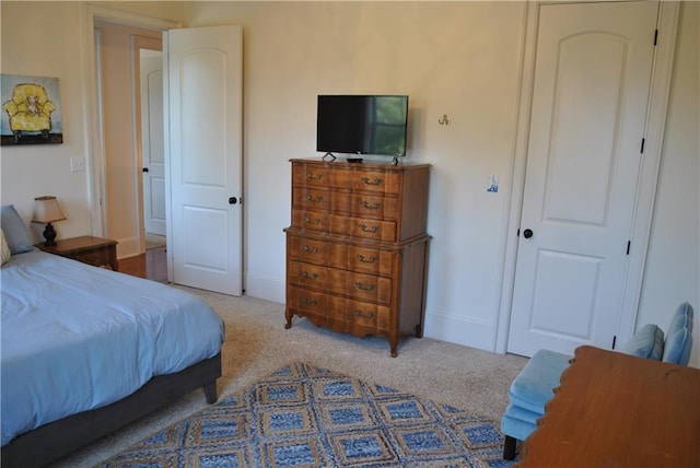 view of carpeted bedroom