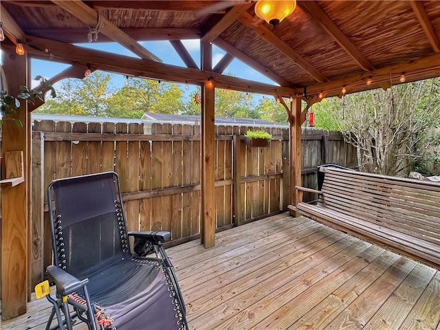 view of wooden terrace