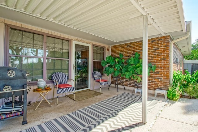 view of patio featuring grilling area