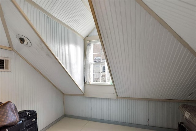 bonus room with lofted ceiling