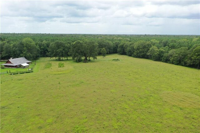 drone / aerial view with a rural view