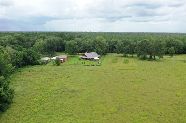 bird's eye view featuring a rural view