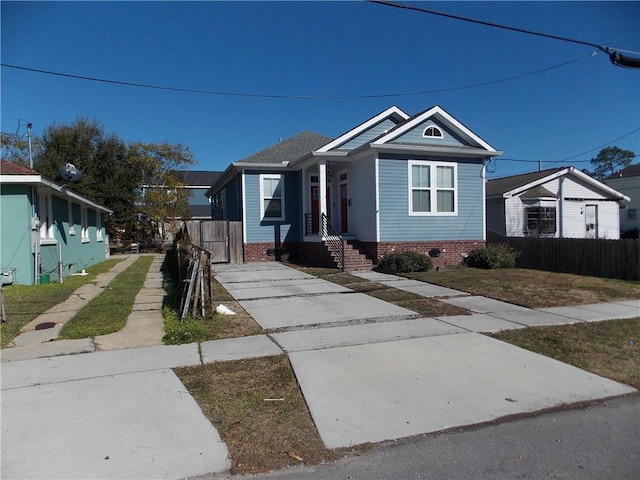 view of bungalow-style home